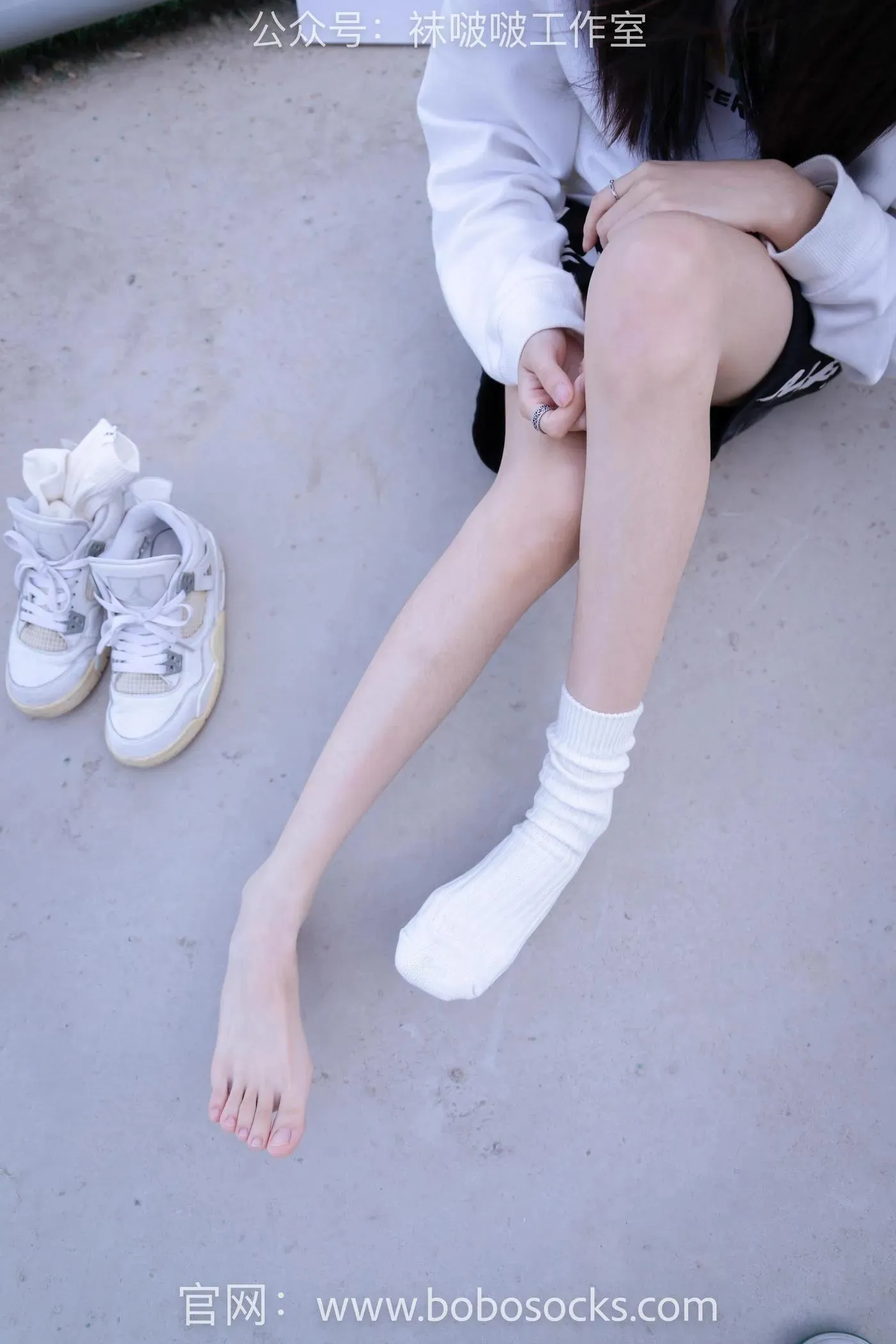 [BoBoSocks袜啵啵]NO.103 稚予-AJ篮球鞋、白棉袜、裸足 [134P]插图7